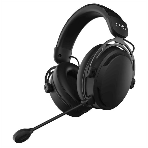 HEADPHONES NUBI NH1 w/microphone, USB-A, Black, NH1-BL