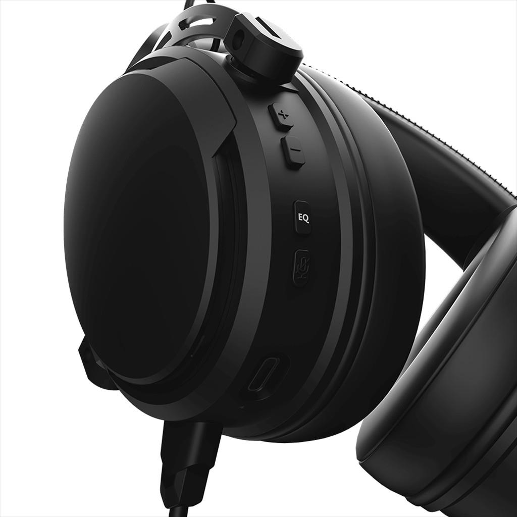 HEADPHONES NUBI NH1 w/microphone, USB-A, Black, NH1-BL - Image 4