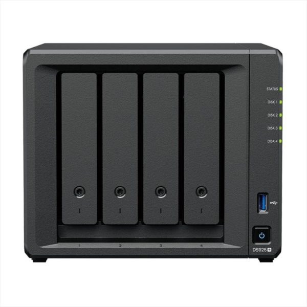 NET NAS SERVER SYNOLOGY DS925+ 4 HDD BAY, Ryzen V1500B, 4GB DDR4 SO-DIMM, Black