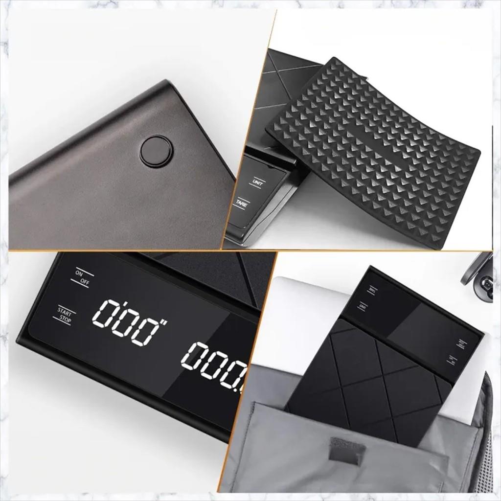 CE SMART EXTRALINK HOME C1 COFFEE SCALE, LED Display, Timer up to 100min, 0.1g precision, Max 3kg, Black, EX.32266 - Image 3