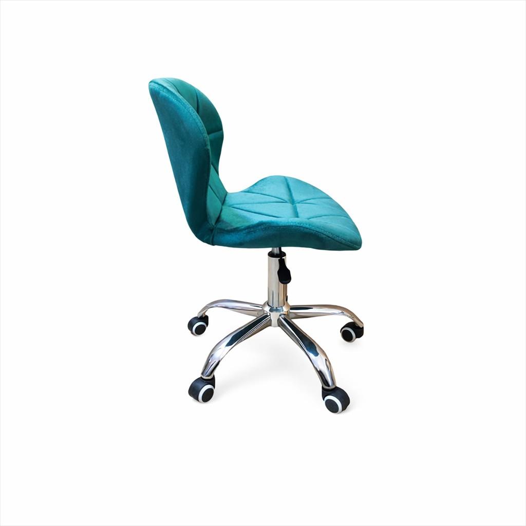 EXTRALINK CHAIR ARMCHAIR OFFICE VELVET TURQUOISE - Image 3