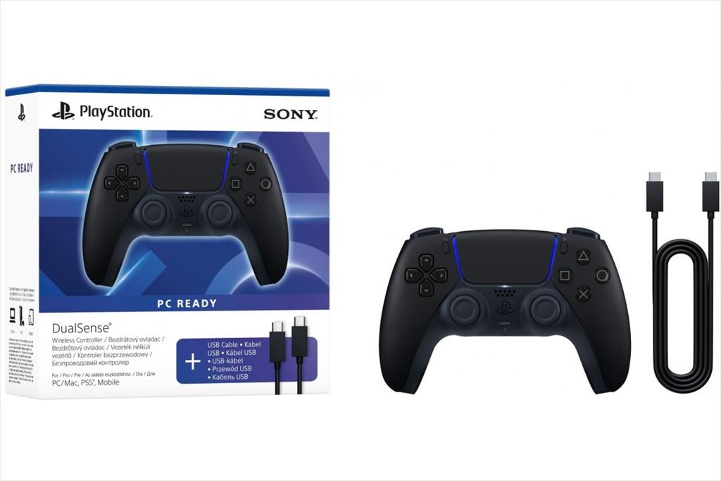 GAME PLAYSTATION 5 DUALSENSE WIRELESS CONTROLLER, PS5/PC/MAC/MOBILE+ USB Cable, MIDNIGHT BLACK - Image 2