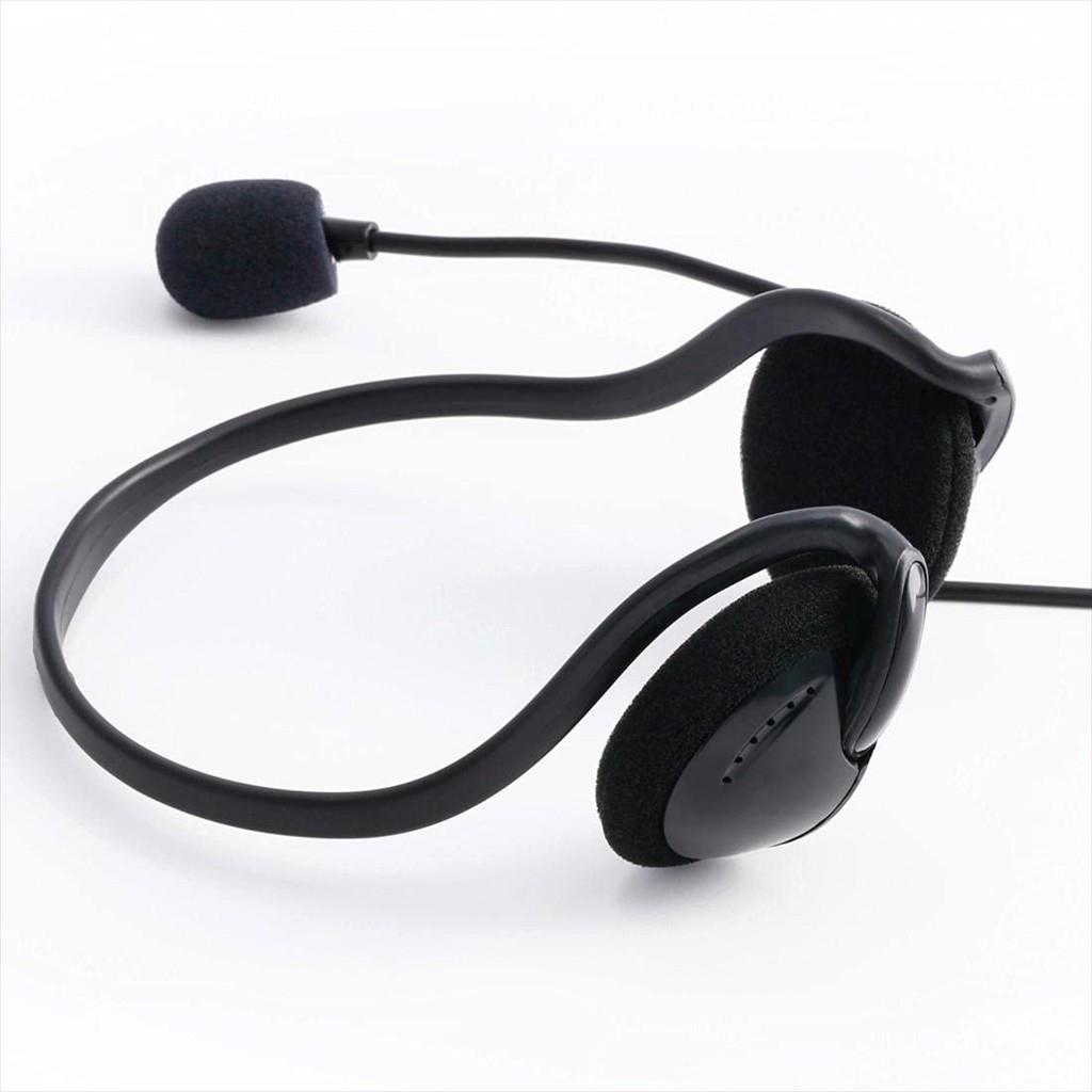 HEADPHONES HAMA NHS-P100, w/microphone, 2x3,5mm, Black - Image 2