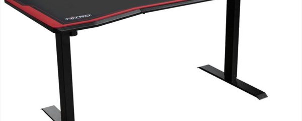 GAMING DESK NITRO CONCEPTS D16E, CARBON RED w/Electric Height Control, GABU-210