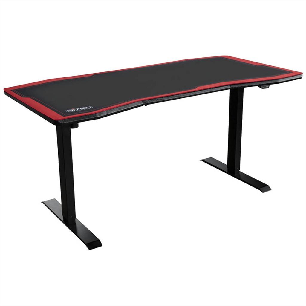 GAMING DESK NITRO CONCEPTS D16E, CARBON RED w/Electric Height Control, GABU-210
