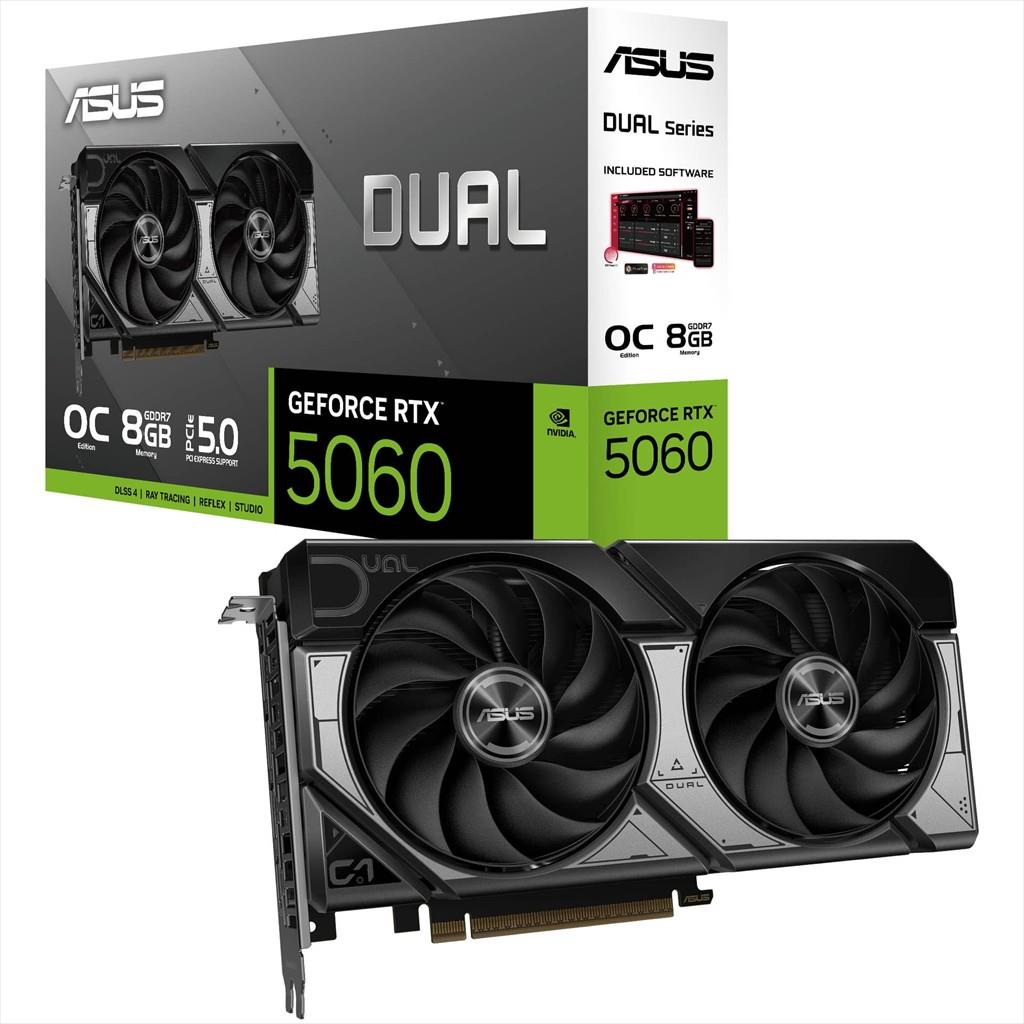 VGA ASUS DUAL RTX5060 OC 8GB GDDR7,3xDP, HDMI, 90YV0N12-M0NA00
