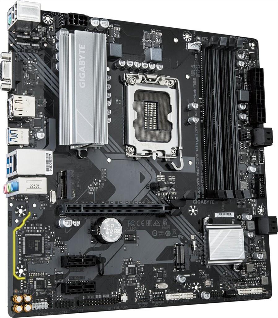 MB 1700 B760M D3HP DDR4 GIGABYTE, 4xDDR4 5333MHz(OC), 2xM.2, VGA, HDMI, PCIex16, 2xPCIex1, 4xSATAIII, 5xUSB3.2Gen1,2xUSB 2.0,1xType-C,2.5Gb LAN - Image 2
