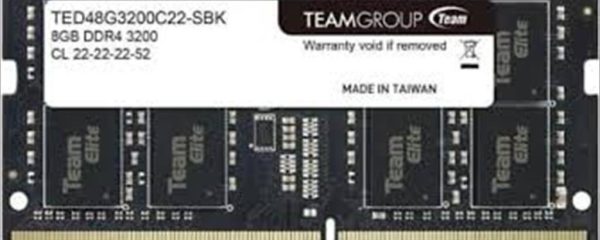 RAM SO DIMM DDR4 8GB 3200MHz TEAM GROUP TED48G3200C22-SBK BULK