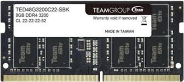 Ram so dimm ddr4 8gb 3200mhz team group ted48g3200c22-sbk bulk