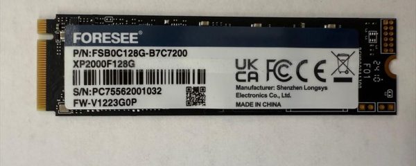 SSD M.2 128GB FORESEE XP2000 NVMe , 2.400/760MB/, FSB0C128G-B7C7200 BULK