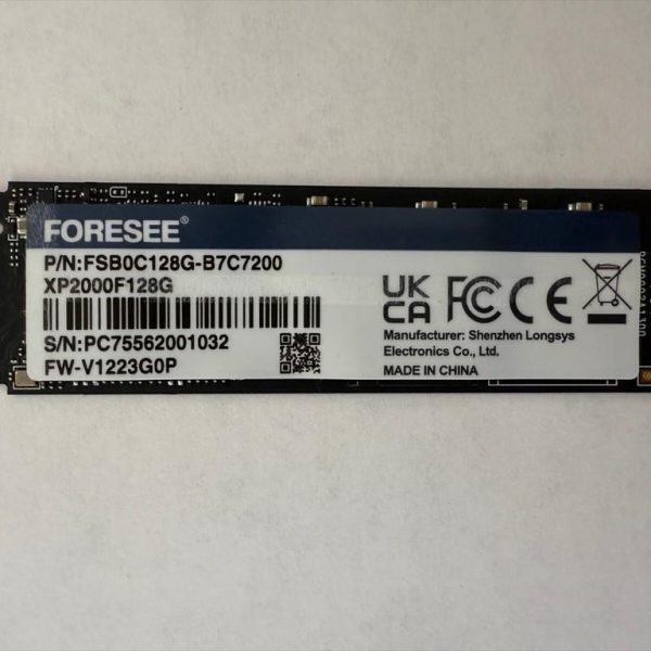 SSD M.2 128GB FORESEE XP2000 NVMe , 2.400/760MB/, FSB0C128G-B7C7200 BULK