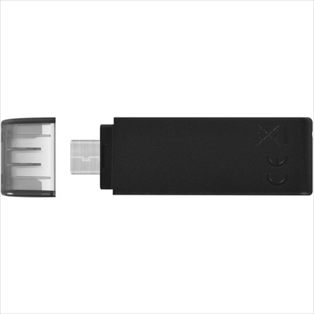 MEMORY USB Type-C 64GB KINGSTON DATA TRAVELER 70 (USB 3.2 Gen 1 speeds), Black, DT70/64GB - Image 2