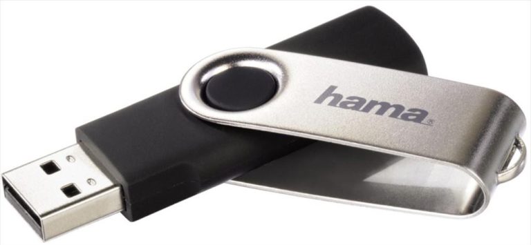 USB Flash Drive 2.0 64GB HAMA ROTATE, 10MB/S, BLACK, 00104302