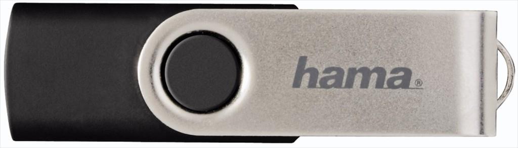 USB Flash Drive 2.0 64GB HAMA ROTATE, 10MB/S, BLACK, 00104302 - Image 3