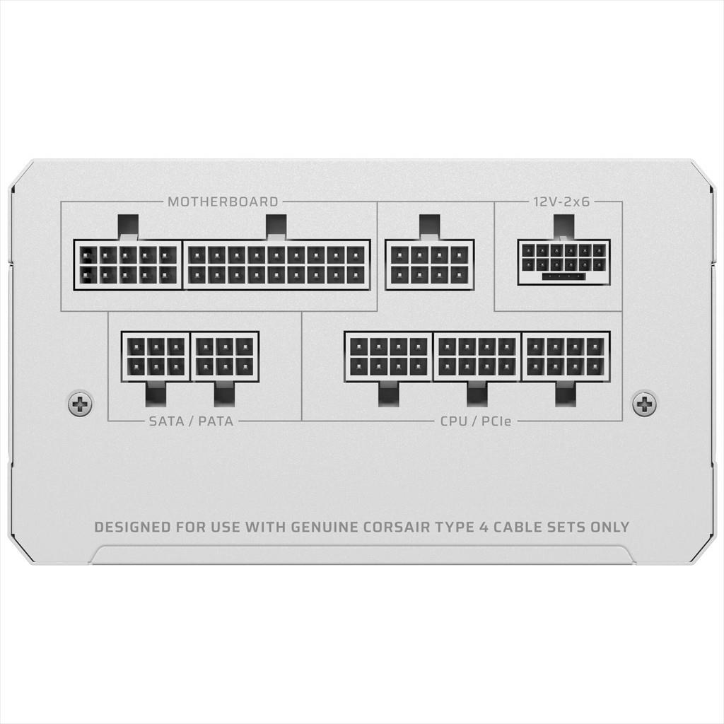 PSU 1000W CORSAIR RM1000E 80 PLUS GOLD ATX 3.1& PCIe5.1 FULL MODULAR, WHITE, CP-9020294-EU - Image 4