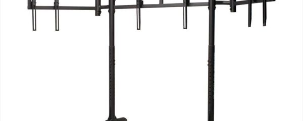 GAMING WHEEL MONITOR STAND ROUND TUBE FREESTANDING TRIPLE NEXT LEVEL RACING, 3x43" MAX, 70kg MAX, NLR-R011