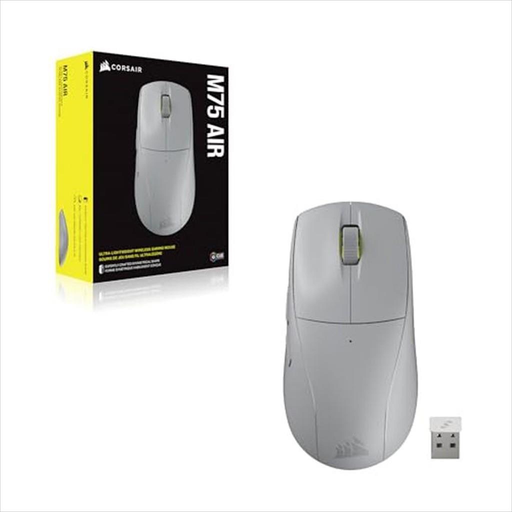 MOUSE WIRELESS USB CORSAIR M75 Air Lightweight RGB Gaming Mouse, 2.4Ghz+Bluetooth+USB, 26,000dpi, Light Grey, CH-931D102-EU - Image 2