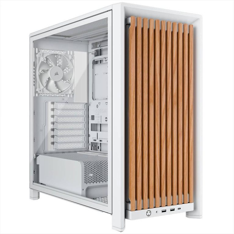 CASE CORSAIR FRAME 4000D WOOD RS, White/Oak, CC-9011341-WW