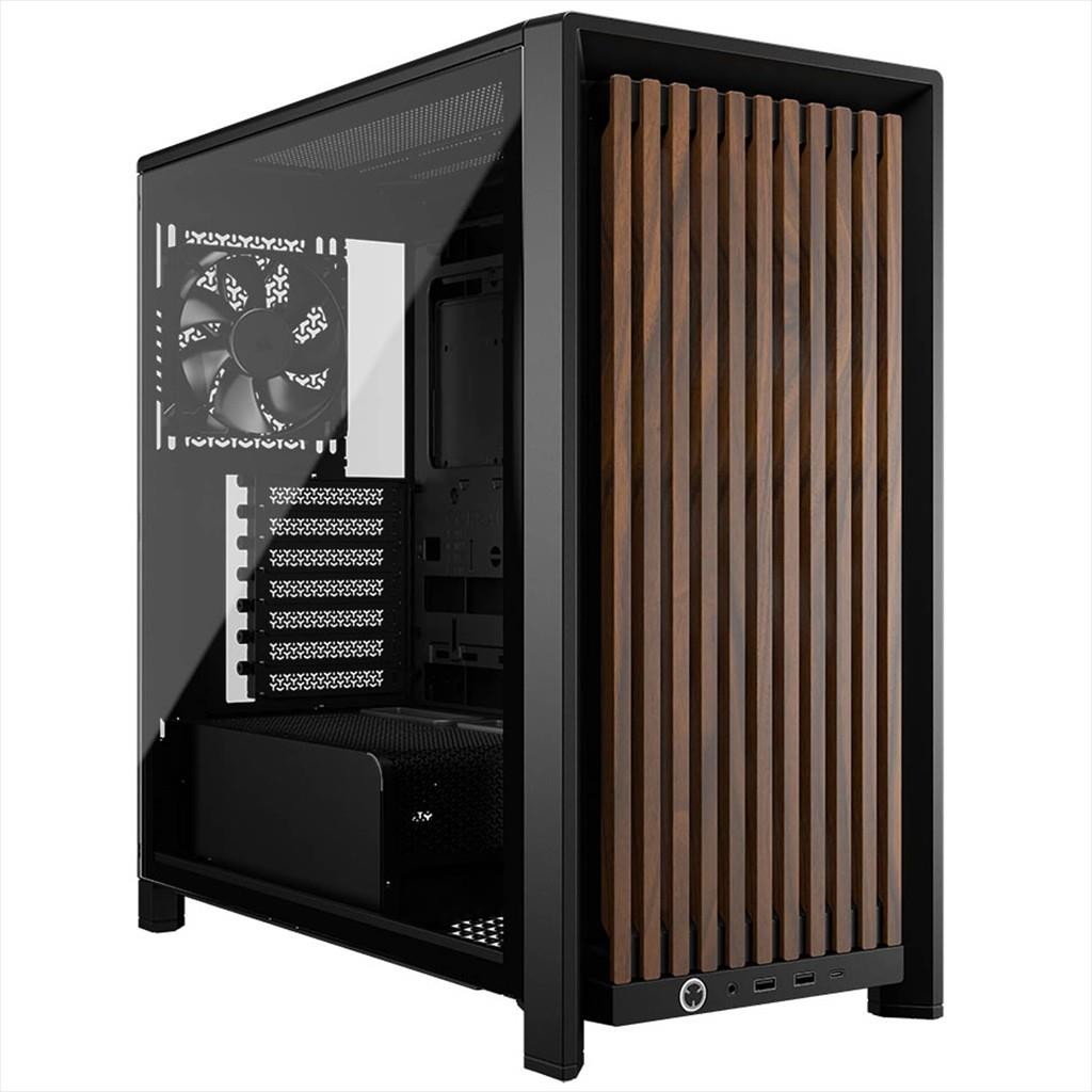 CASE CORSAIR FRAME 4000D WOOD RS, Black/Walnut, CC-9011340-WW