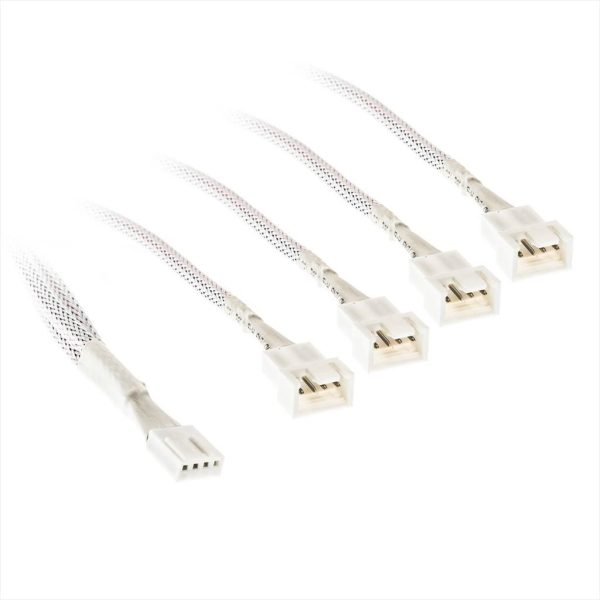 CONVERTOR FAN SPLITER PWM KOLINK 35cm, 4-pin PWM female to 4x male, White, ZUAD-1633