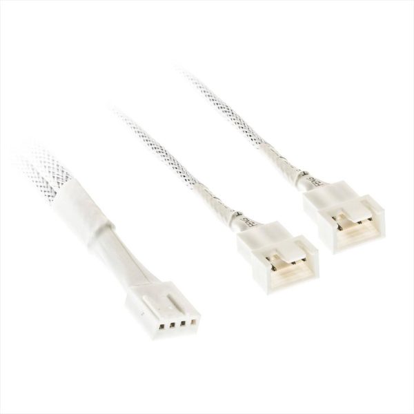 CONVERTOR FAN SPLITER PWM KOLINK 35cm, 4-pin PWM female to 3x male, White, ZUAD-1632