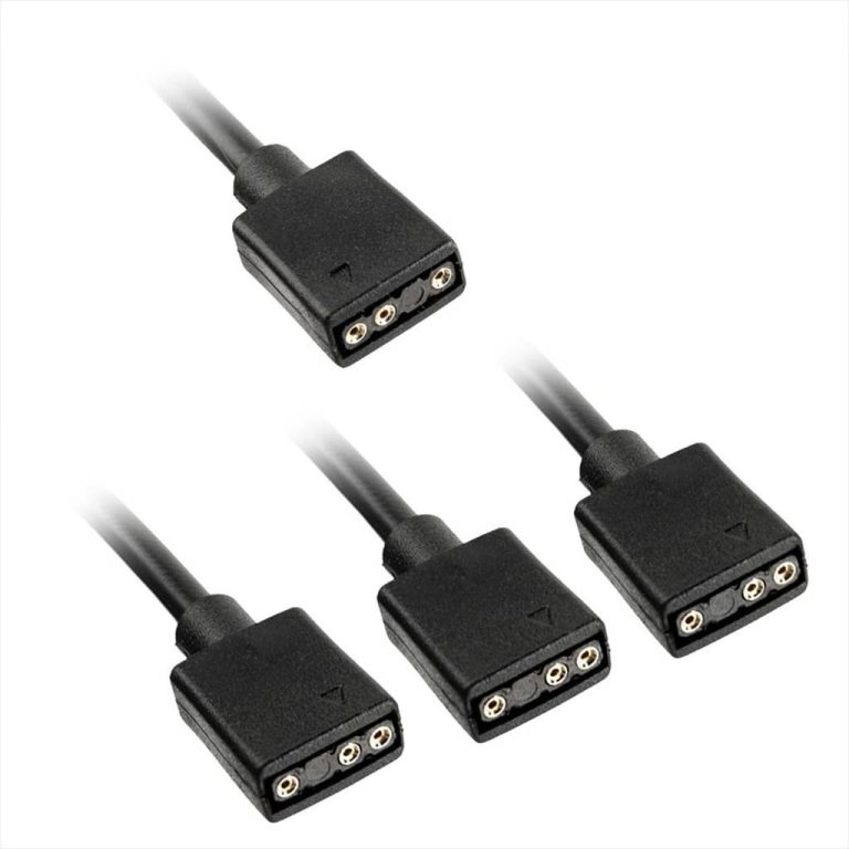 CONVERTOR EXTENSION/SPLITTER CABLE FOR 5V 3-pin ARGB ACCESSORIES 1-3 (30cm) KOLINK BLACK, ZUAD-1473