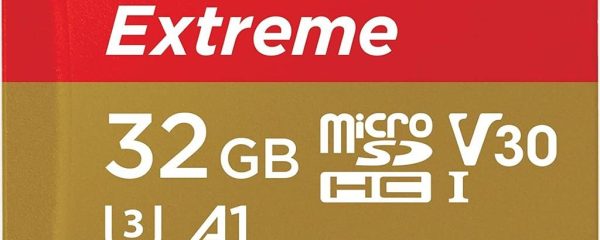 MEMORY CARD SANDISK MICRO-SDXC UHS-I 32GB EXTREME C10 w/adapter 100mb/s A2 V30, SDSQXAF-032G-GN6MA
