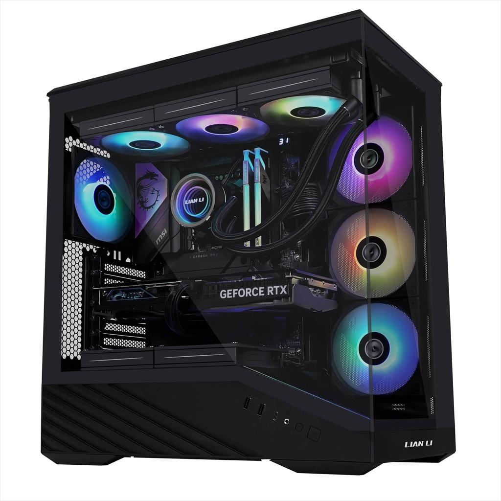 CASE LIAN LI ATX Vector V100 ARGB w/2x Tempered glass, 4x120mm RGB Fans, Black, V100RX