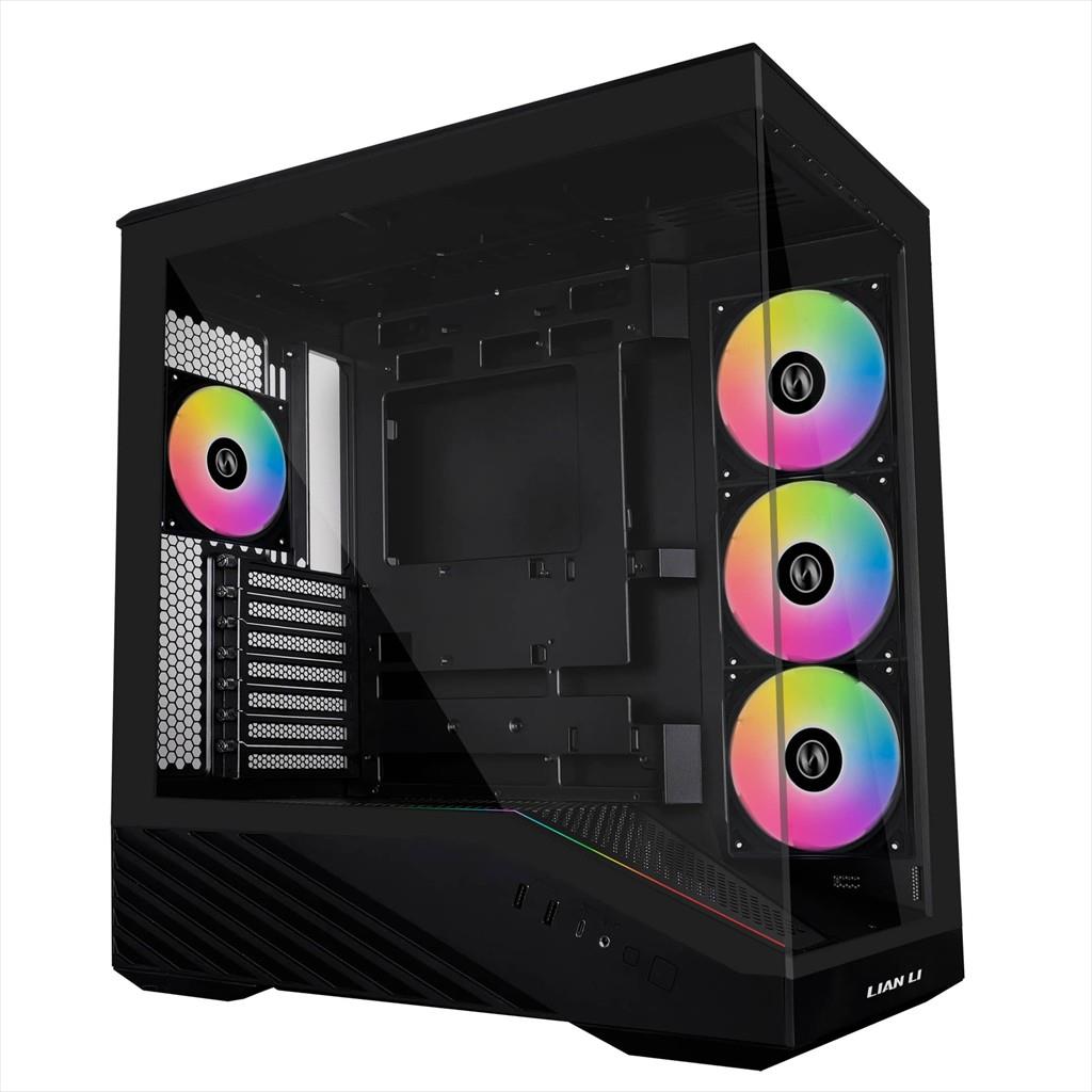 CASE LIAN LI ATX Vector V100 ARGB w/2x Tempered glass, 4x120mm RGB Fans, Black, V100RX - Image 2