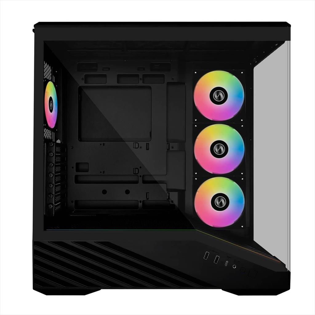 CASE LIAN LI ATX Vector V100 ARGB w/2x Tempered glass, 4x120mm RGB Fans, Black, V100RX - Image 3