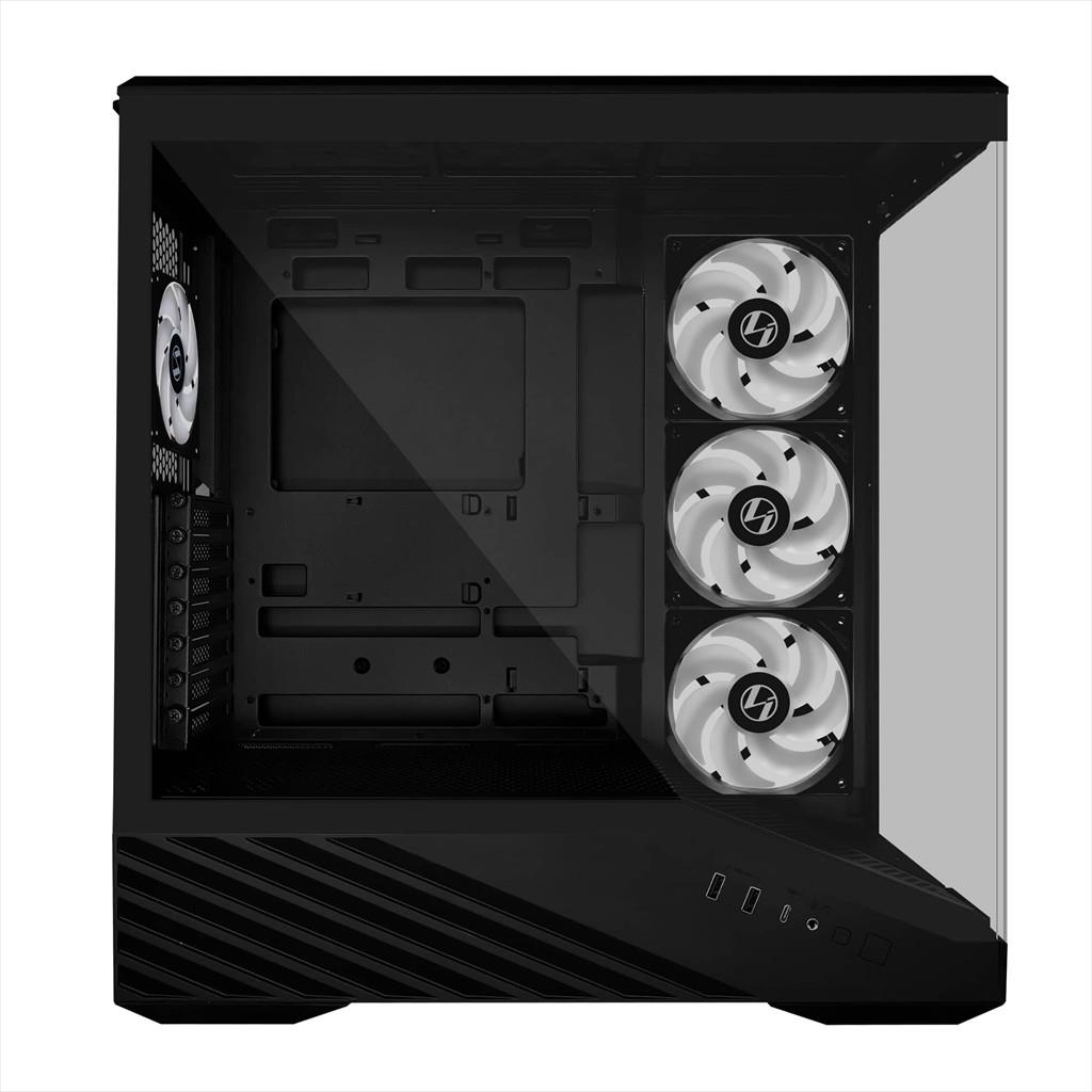 CASE LIAN LI ATX Vector V100 ARGB w/2x Tempered glass, 4x120mm RGB Fans, Black, V100RX - Image 4