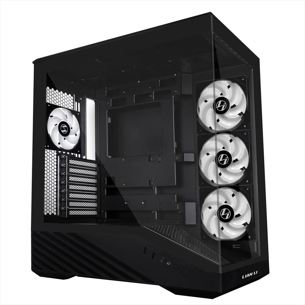 CASE LIAN LI ATX Vector V100 ARGB w/2x Tempered glass, 4x120mm RGB Fans, Black, V100RX - Image 5