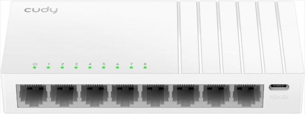 Net switch cudy 8-port gigabit gs108u, plastic, white, gs108u