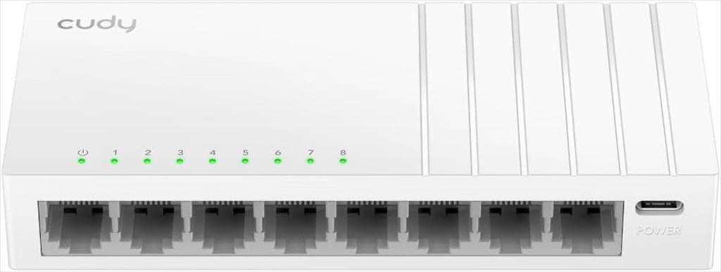 NET Switch CUDY 8-port Gigabit GS108U, Plastic, White, GS108U