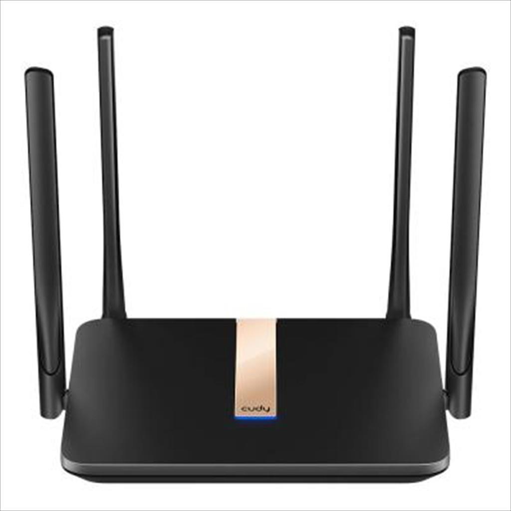 NET ROUTER WIRELESS DUAL BAND AC1200 4G LTE CUDY LT500D, w/4 antennas, 1x WAN/LAN port, 3x LAN ports, LT500D