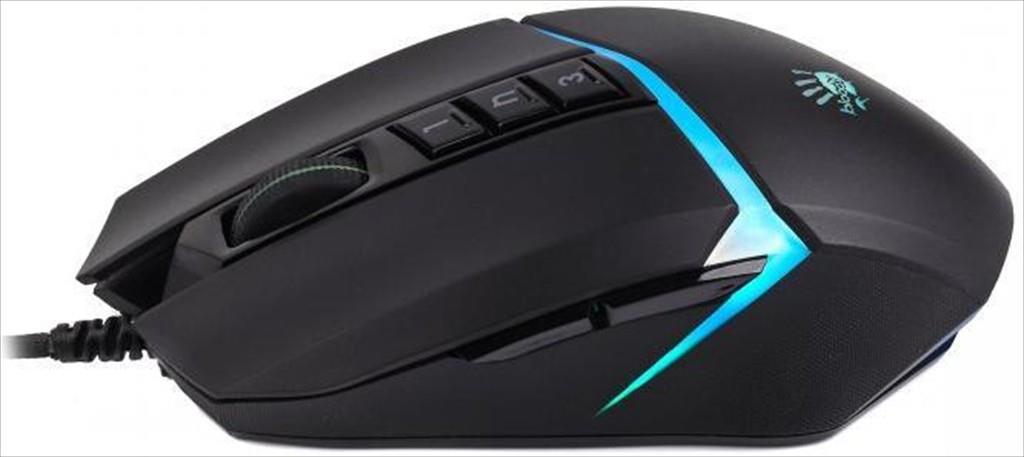 MOUSE WIRED USB A4TECH Bloody Gaming W60 Max Stone, 10000 cpi, 1ms, RGB, Black - Image 2