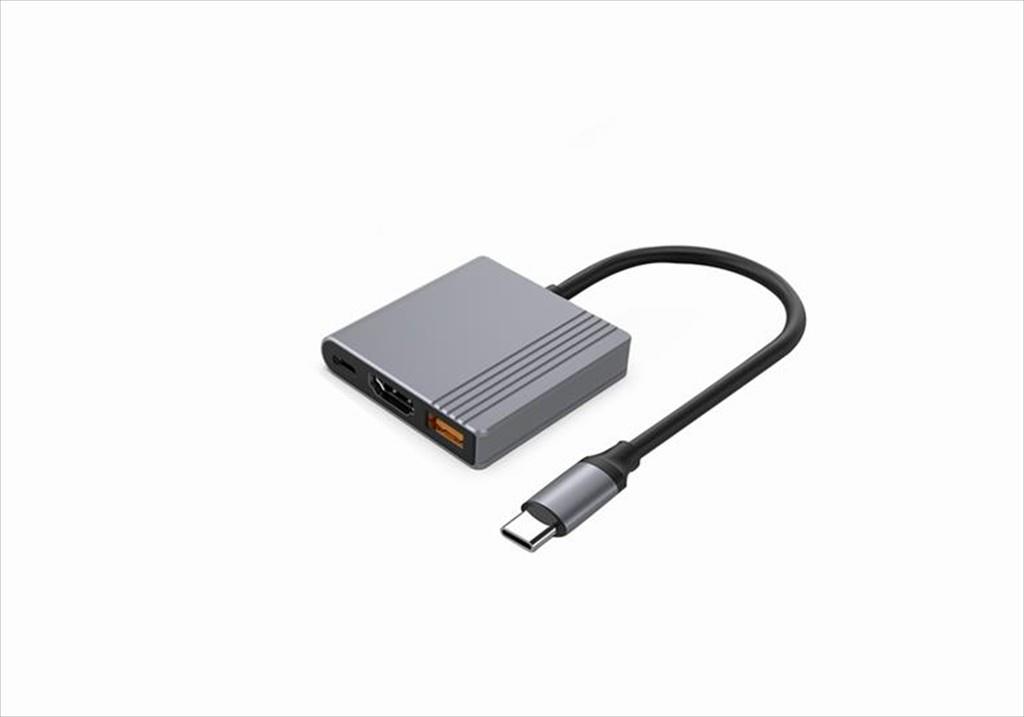 DOCKING STATION TYPE-C 3 in1, HDMI / USB 2.0 / USB 3.1 / Type-C PD max 90W/ CABLEXPERT/ Space gray/ A-CM-COMBO3-05 - Image 3
