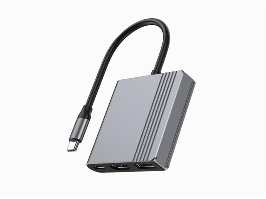 DOCKING STATION TYPE-C 3 in1, HDMI / USB 2.0 / USB 3.1 / Type-C PD max 90W/ CABLEXPERT/ Space gray/ A-CM-COMBO3-05 - Image 4
