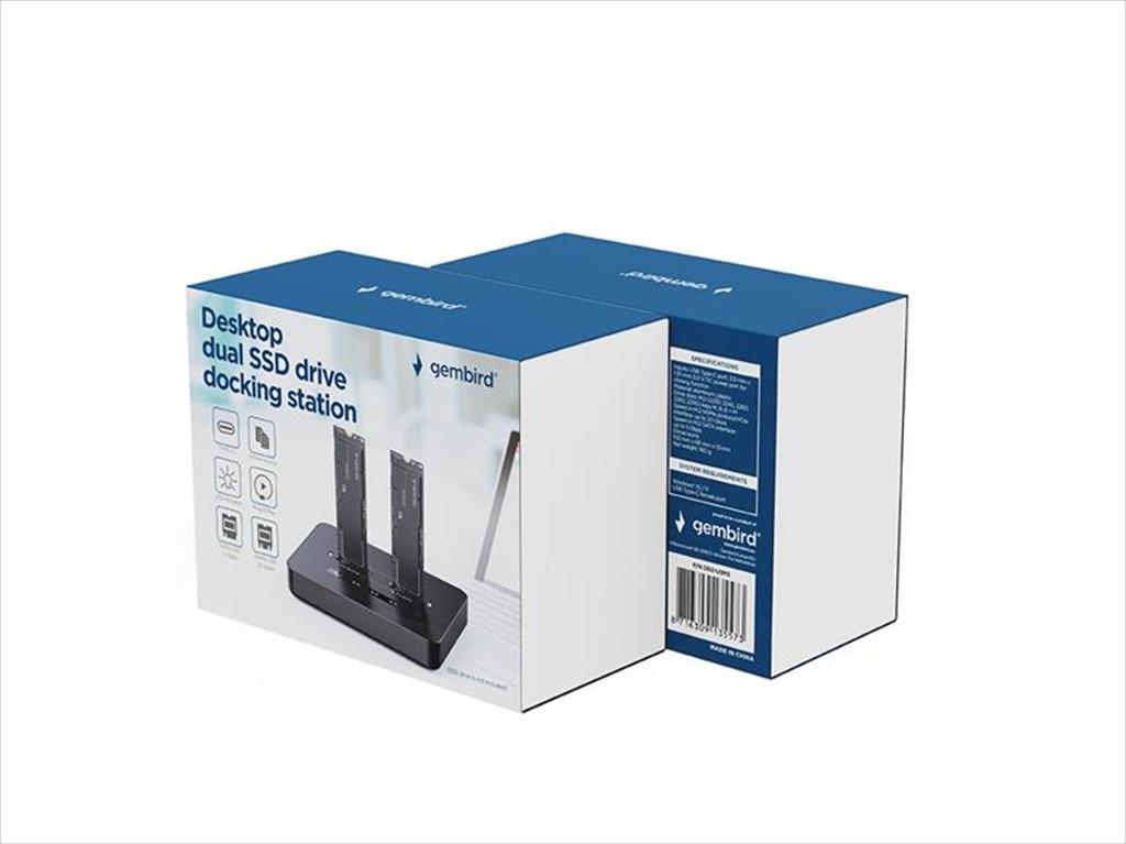 SSD M.2 NVMe and SATA DOCKING STATION GEMBIRD, USB Type-C 3.2 Gen 2x2, Black, DD2-U3M2 - Image 2