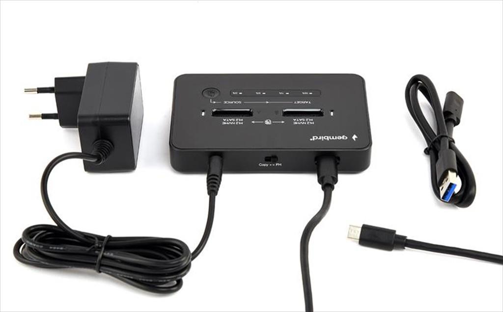 SSD M.2 NVMe and SATA DOCKING STATION GEMBIRD, USB Type-C 3.2 Gen 2x2, Black, DD2-U3M2 - Image 3