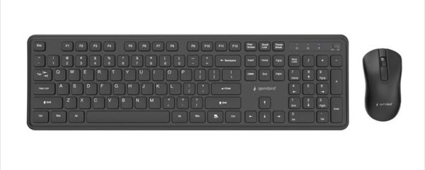 COMBO KEYBOARD AND MOUSE WIRELESS GEMBIRD SLIM PRO, Black, KBS-WPS-01