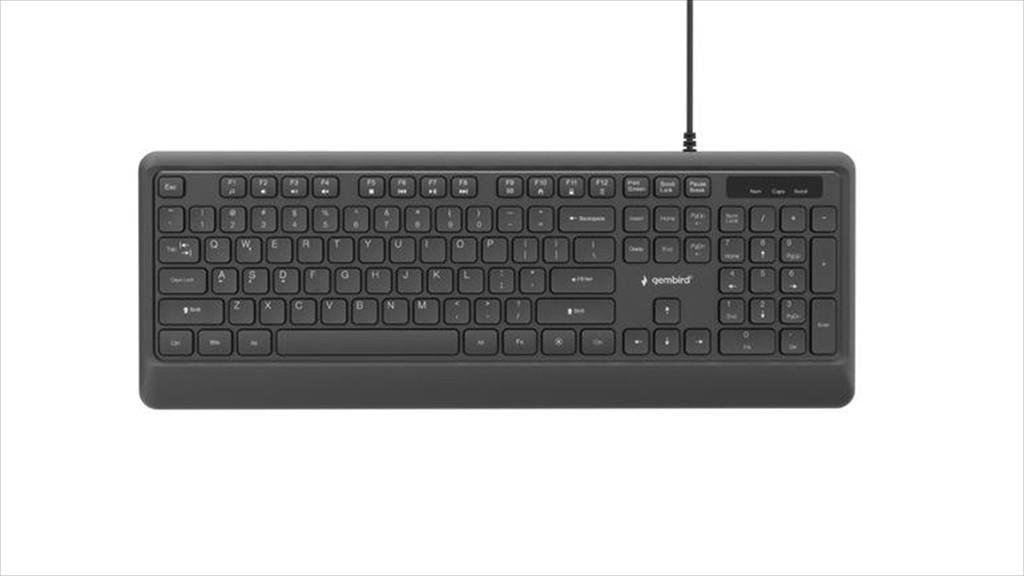 KEYBOARD WIRED USB GEMBIRD SLIM LED backlight, Black, KB-UML-04 - Image 4