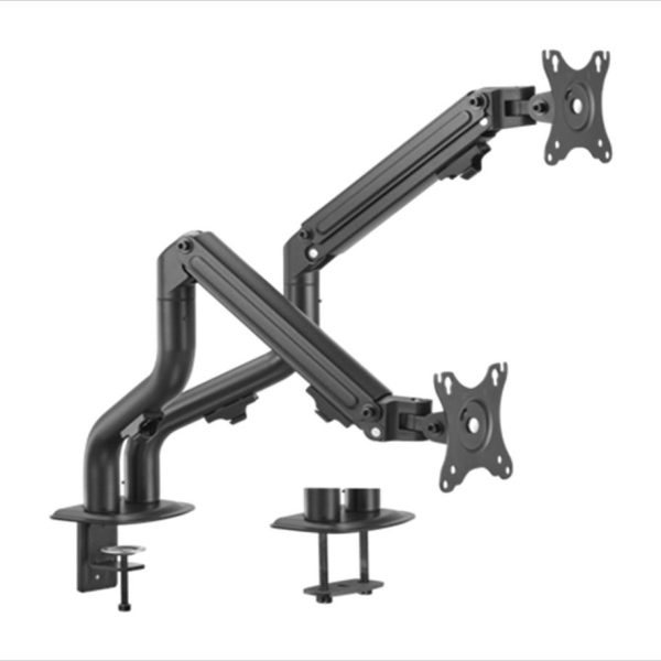 MONITOR STAND GEMBIRD, 2 MONITOR, 17"-32", VESA 100/75mm, Vertical, Tilt, 2x8kg, MA-DA2-02