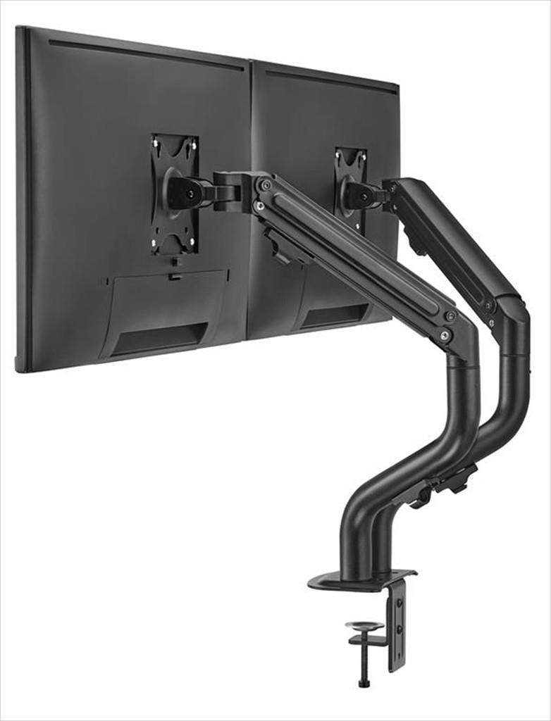 MONITOR STAND GEMBIRD, 2 MONITOR, 17"-32", VESA 100/75mm, Vertical, Tilt, 2x8kg, MA-DA2-02 - Image 4