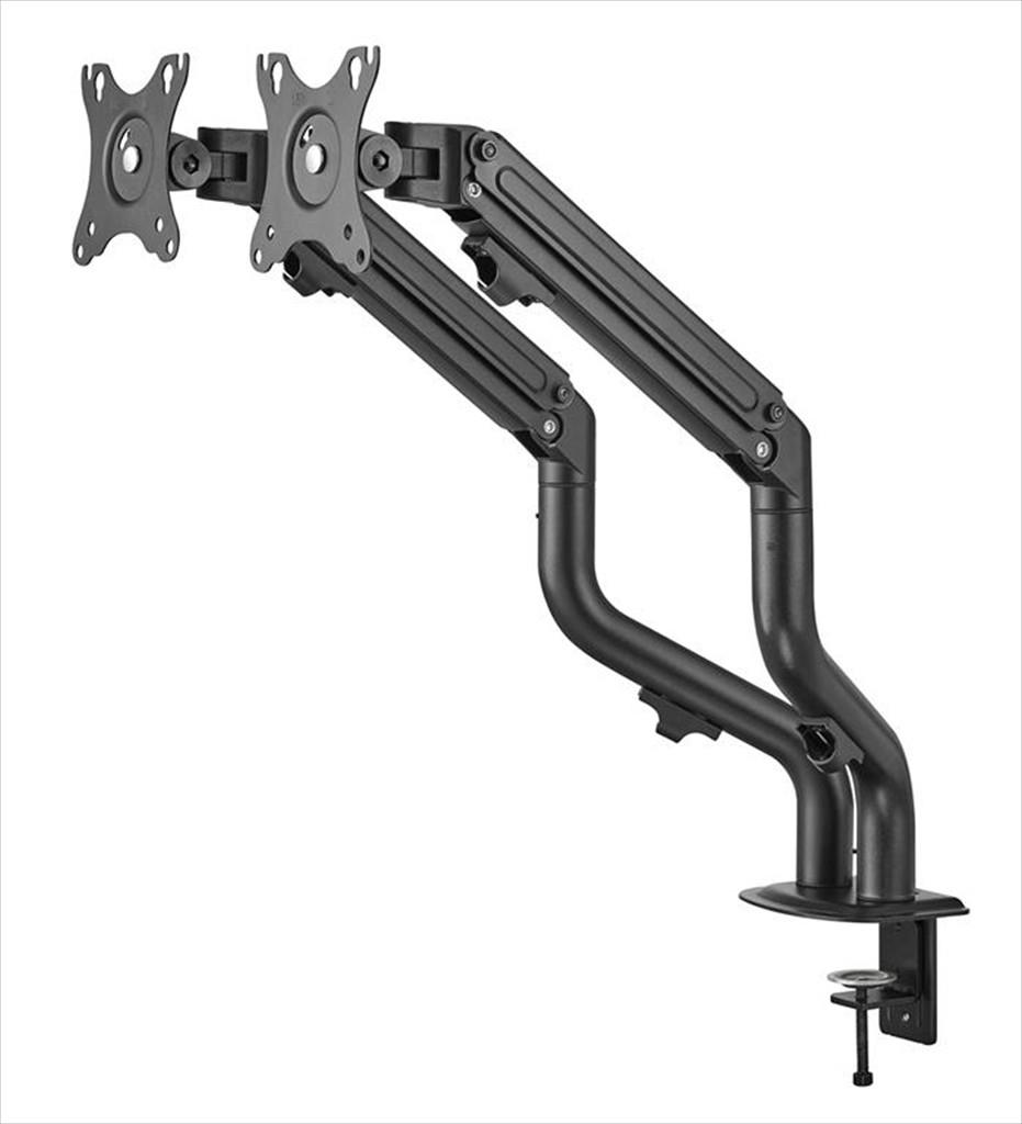 MONITOR STAND GEMBIRD, 2 MONITOR, 17"-32", VESA 100/75mm, Vertical, Tilt, 2x8kg, MA-DA2-02 - Image 5