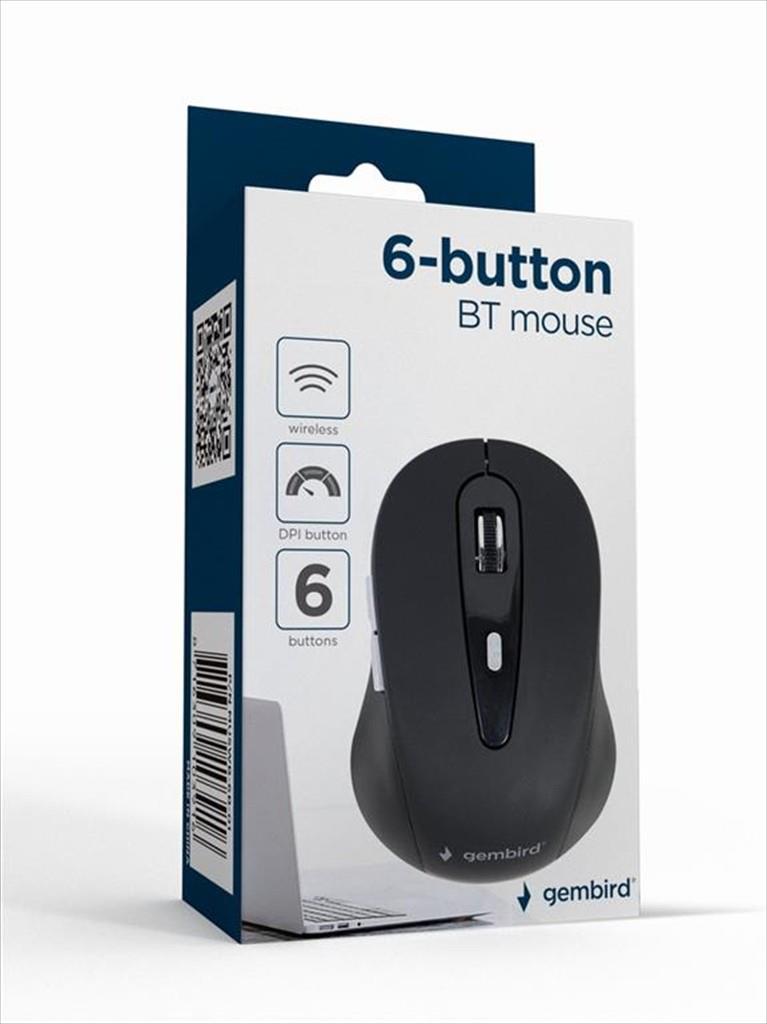 MOUSE WIRELESS GEMBIRD ONLY BLUETOOTH, 6 BUTTONS, Black, MUSWB-6B-01 - Image 2
