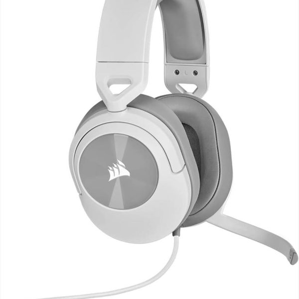 HEADPHONES CORSAIR Gaming-Headset HS55 Wired w/microphone, PC/PS5/PS4/MAC, White, CA-9011261-EU