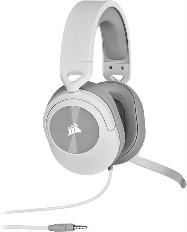 Headphones corsair gaming-headset hs55 wired w/microphone, pc/ps5/ps4/mac, white, ca-9011261-eu