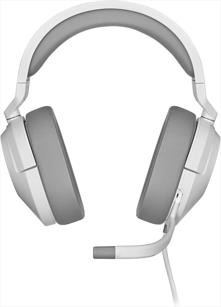 HEADPHONES CORSAIR Gaming-Headset HS55 Wired w/microphone, PC/PS5/PS4/MAC, White, CA-9011261-EU - Image 4