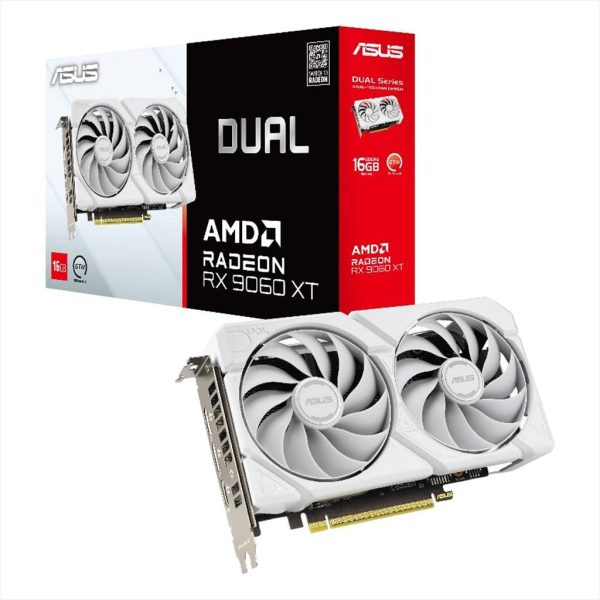 VGA ASUS DUAL RX 9060 XT 16GB GDDR6 2xDP, HDMI, White, 90YV0LG3-M0NA00
